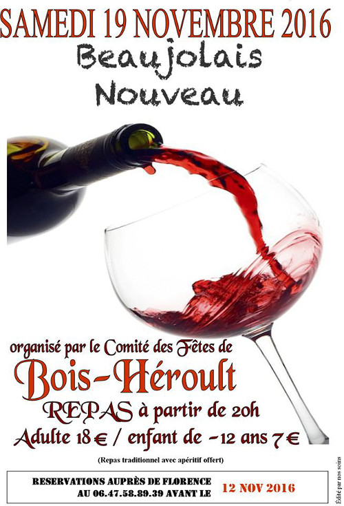 2016 Beaujolais nouveau à Bois Heroult